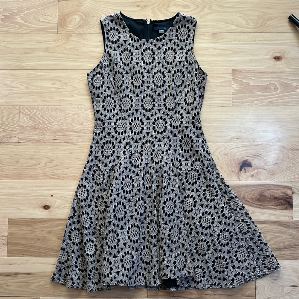 Tommy Hilfiger Black Tan Lace Double Lined Dress | Size 6